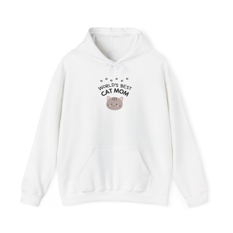 World's Best Cat Mom Hoodie - Cute Cat Lover Gift
