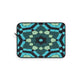 Laptop Sleeve with Blue Drawn Abstract Pattern