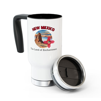 New Mexico Stainless Steel Travel Mug with Handle, 14oz