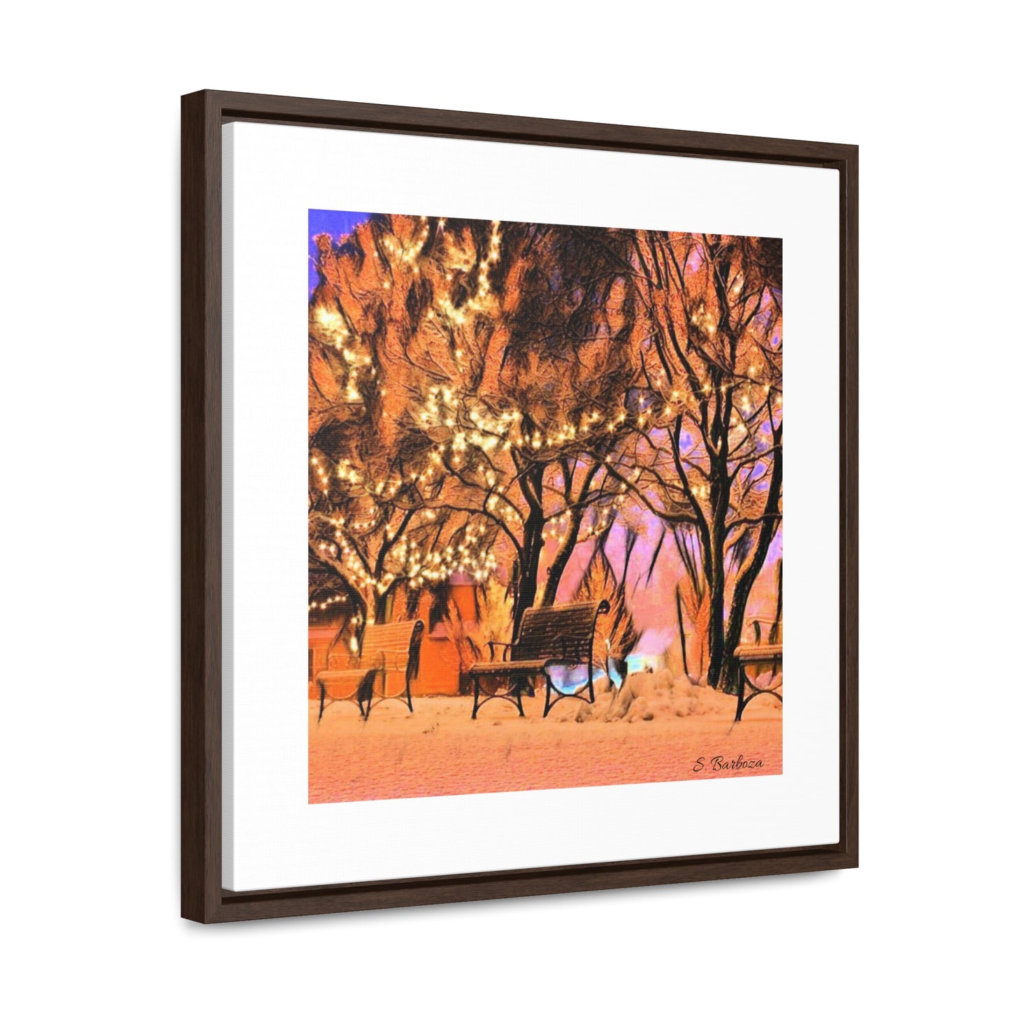 Snowy Winter Scene Gallery Wrap Canvas