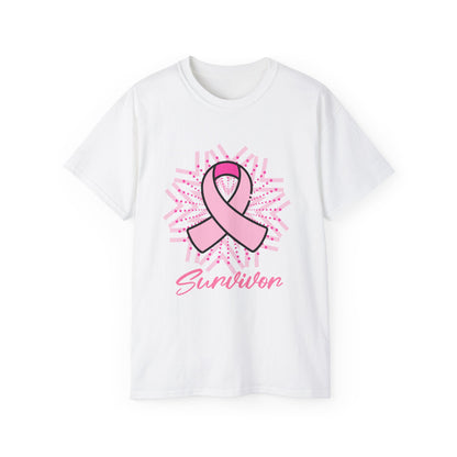 Breast Cancer Survivor Pink Ribbon Ultra Cotton T-Shirt