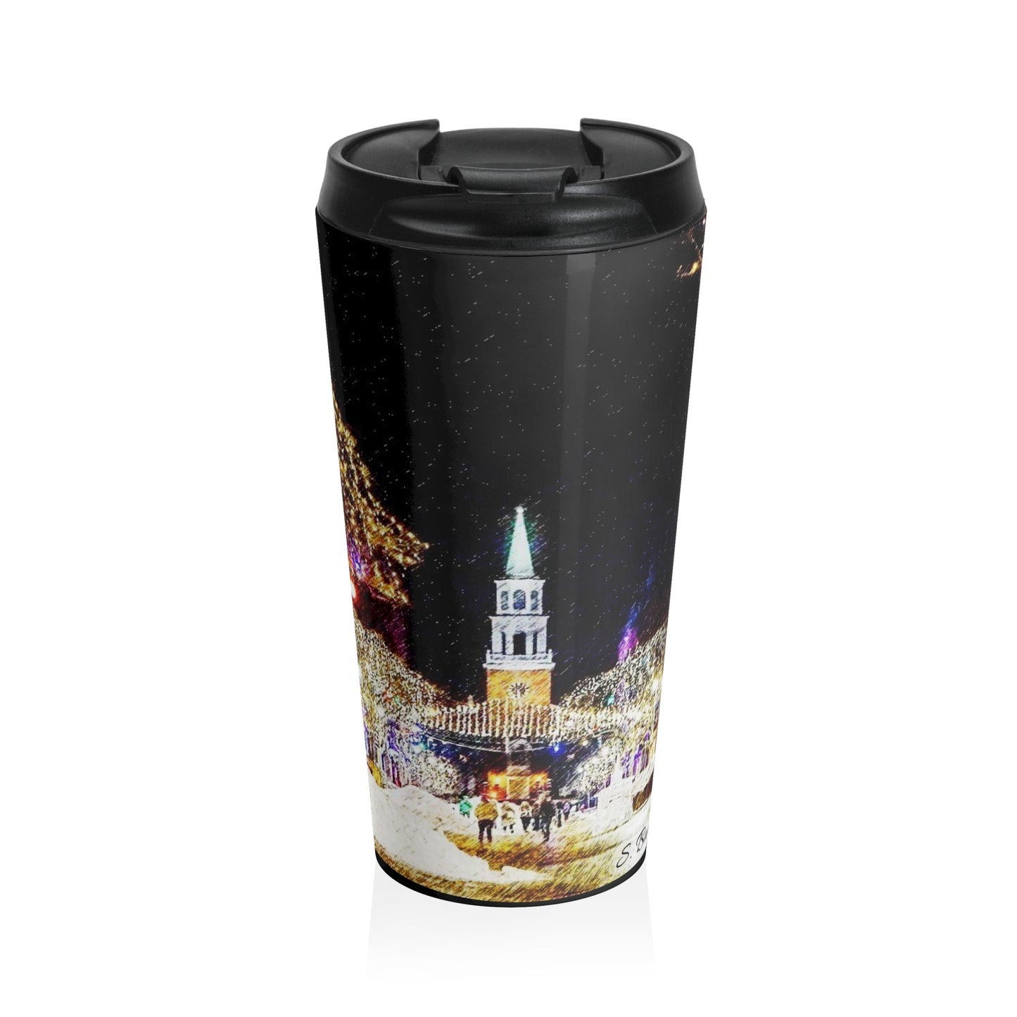 Christmas on Main Street Stainless Steel Travel Mug