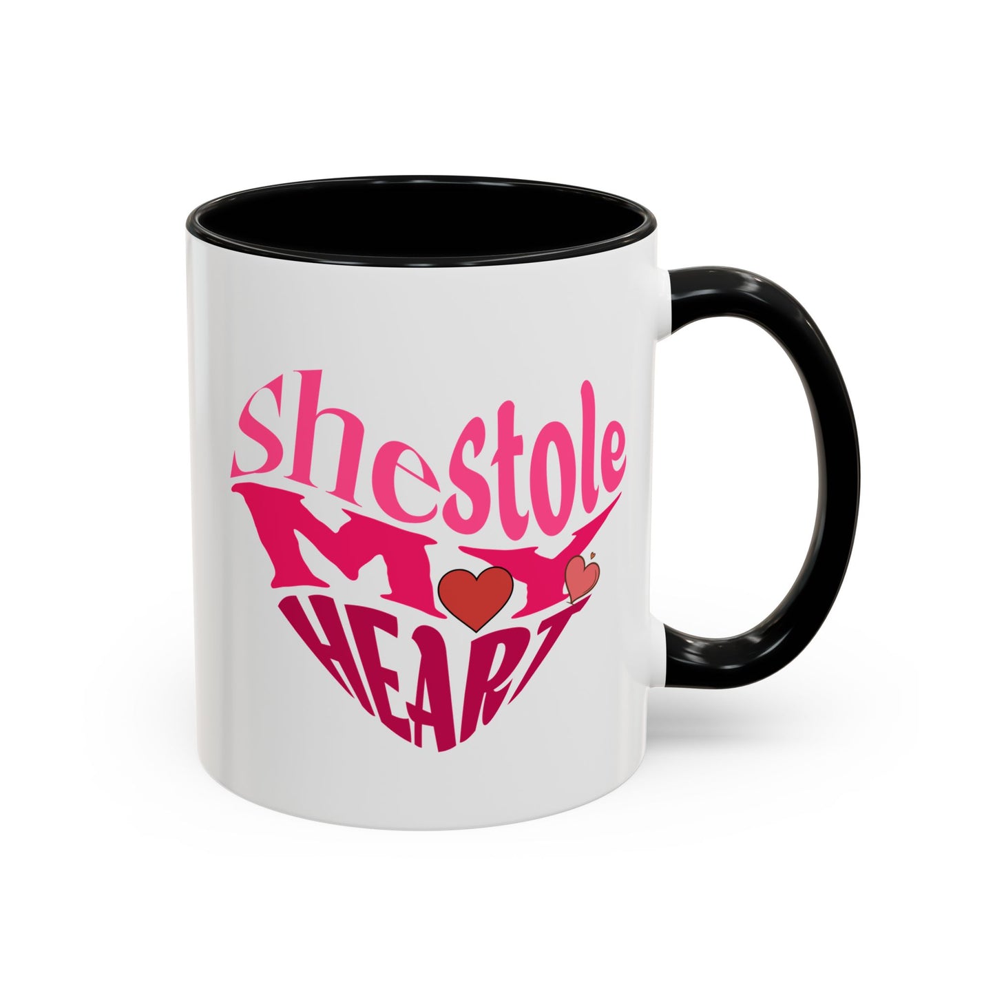 She Stole My Heart - Romantic Accent Coffee Mug (11, 15oz)