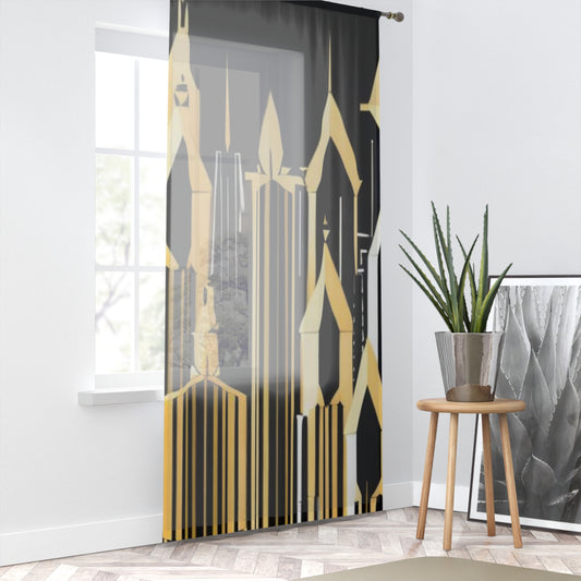 Abstract Skyscraper Window Curtain