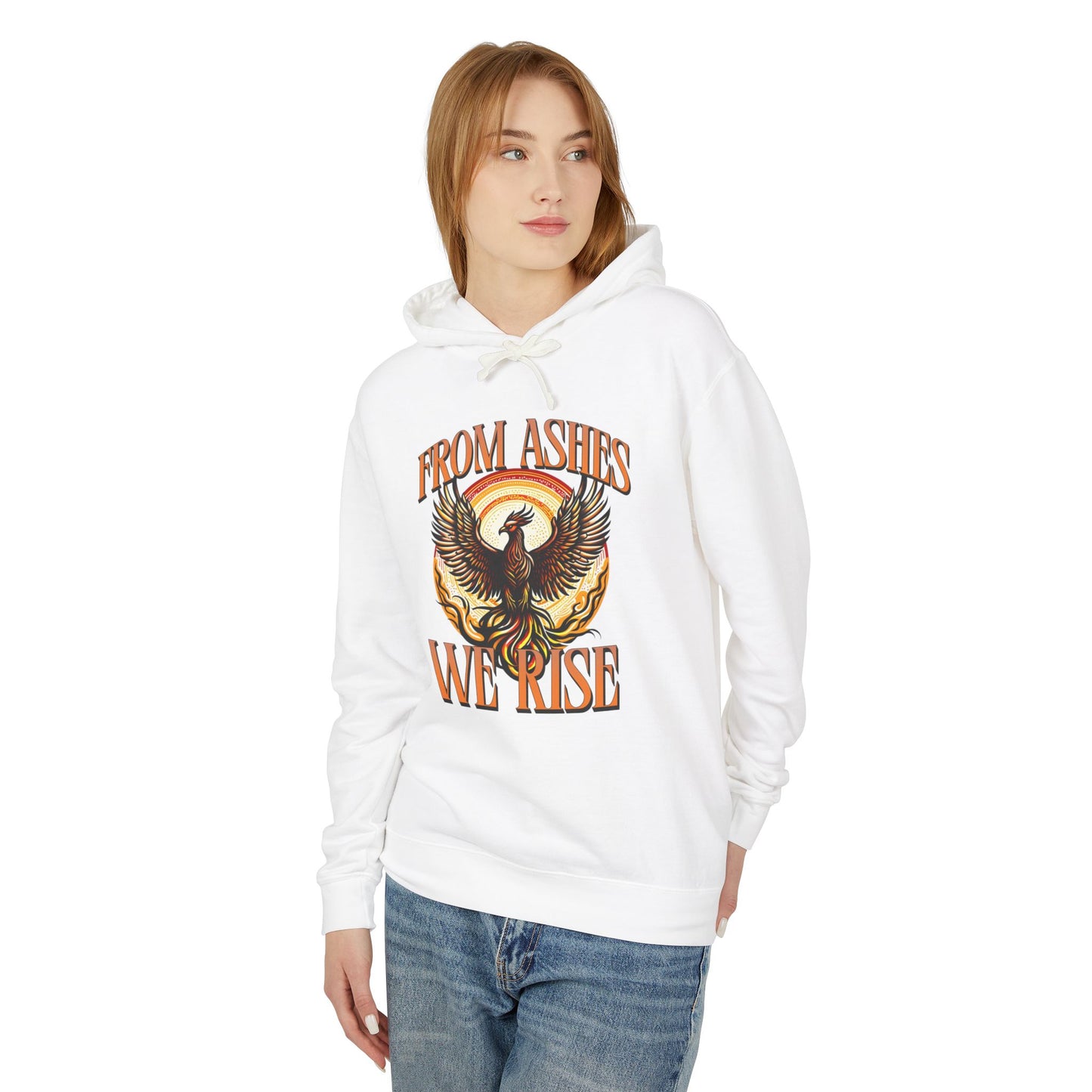 From Ashes We Rise Unisex Lightweight Hooded Sweatshirt