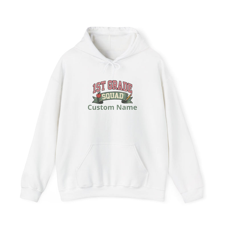Personalized 1st Grade Squad Hoodie | Custom Name Teacher Gift