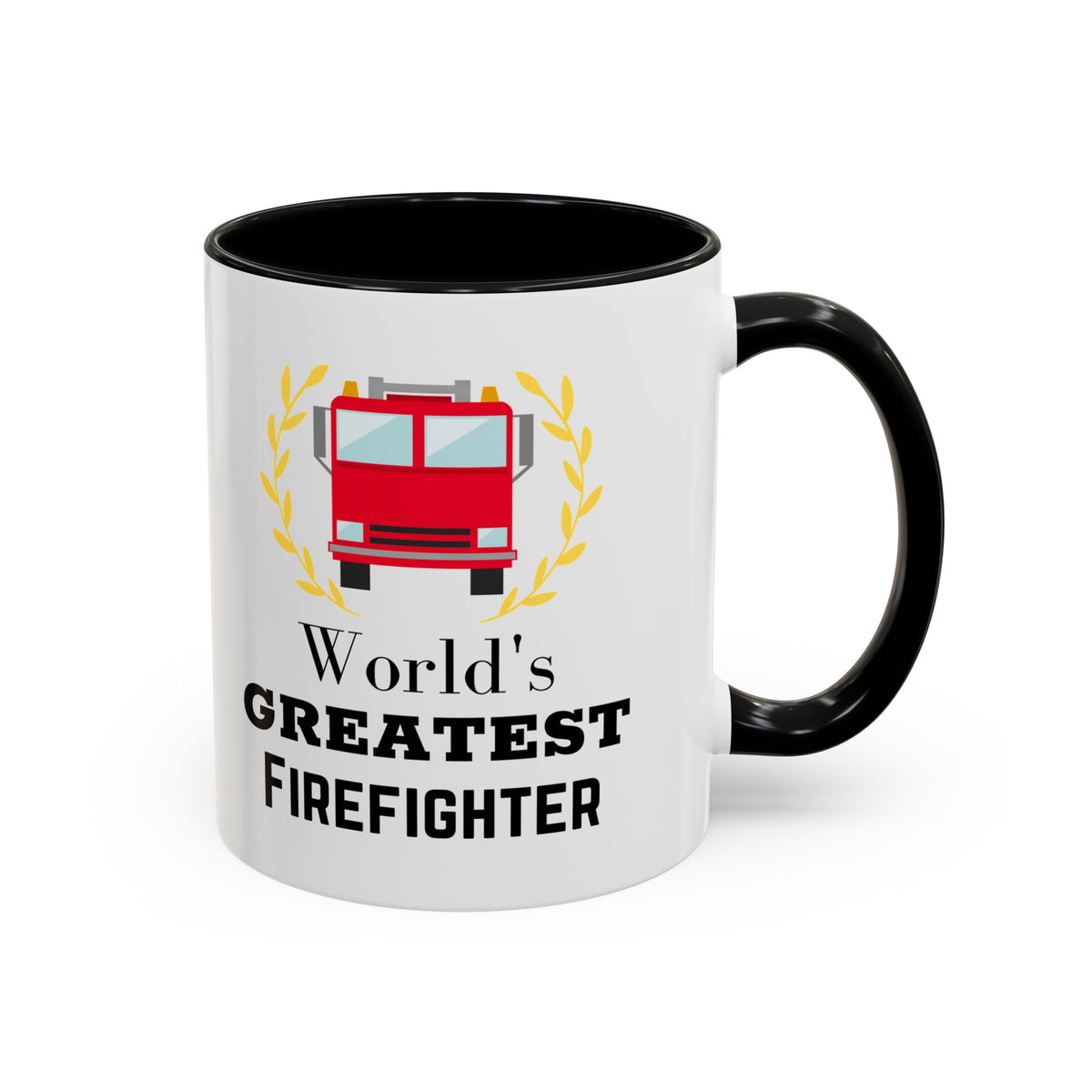 World's Greatest Firefighter Accent Coffee Mug - Firefighter Gift