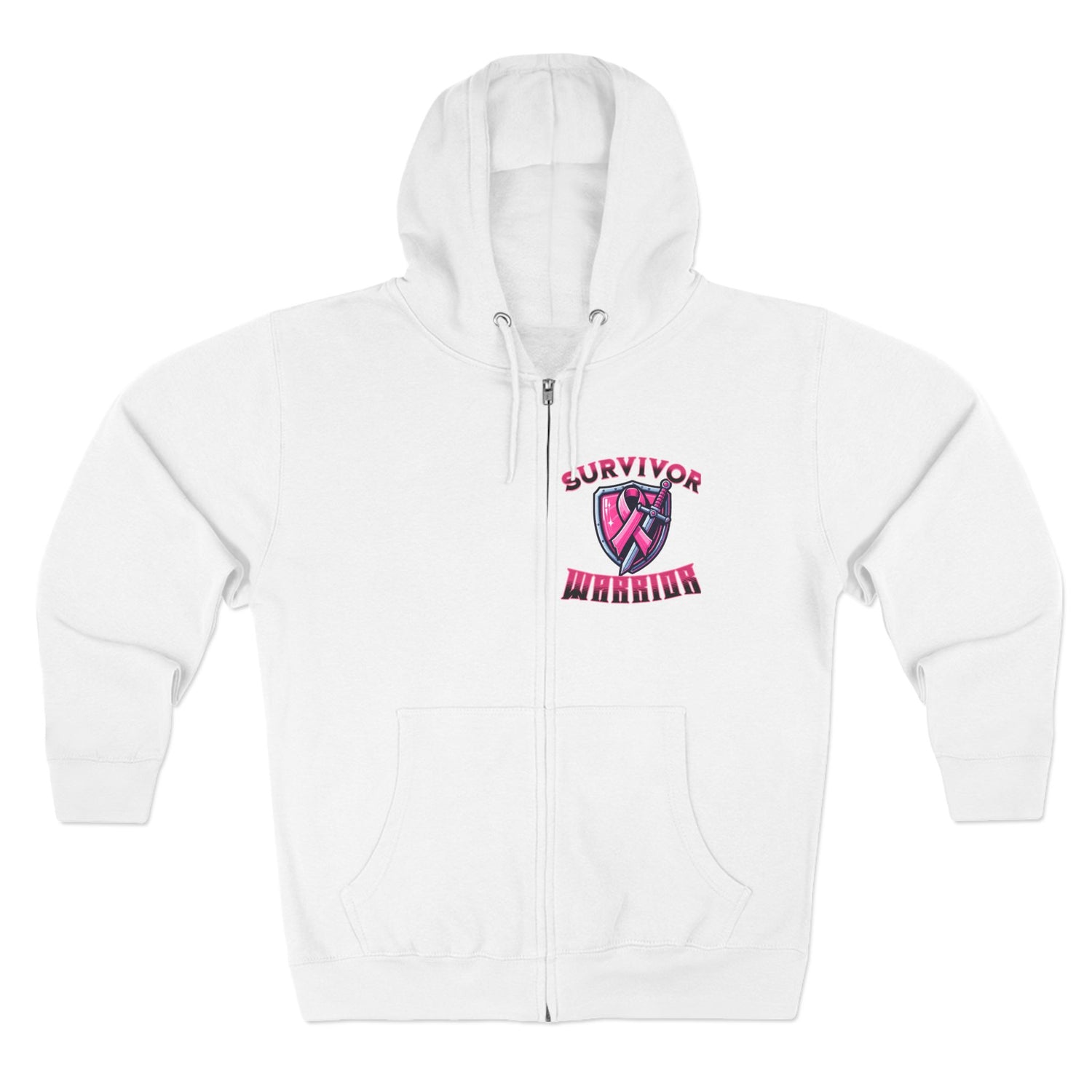 Survivor Warrior - Breast Cancer Survivor Zip Hoodie