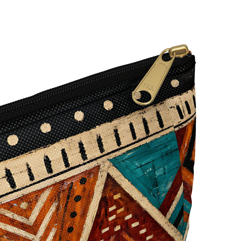 Abstract Geometric Warrior Pattern Accessory Pouch