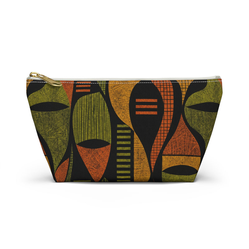 Retro Abstract Geometric Accessory Pouch