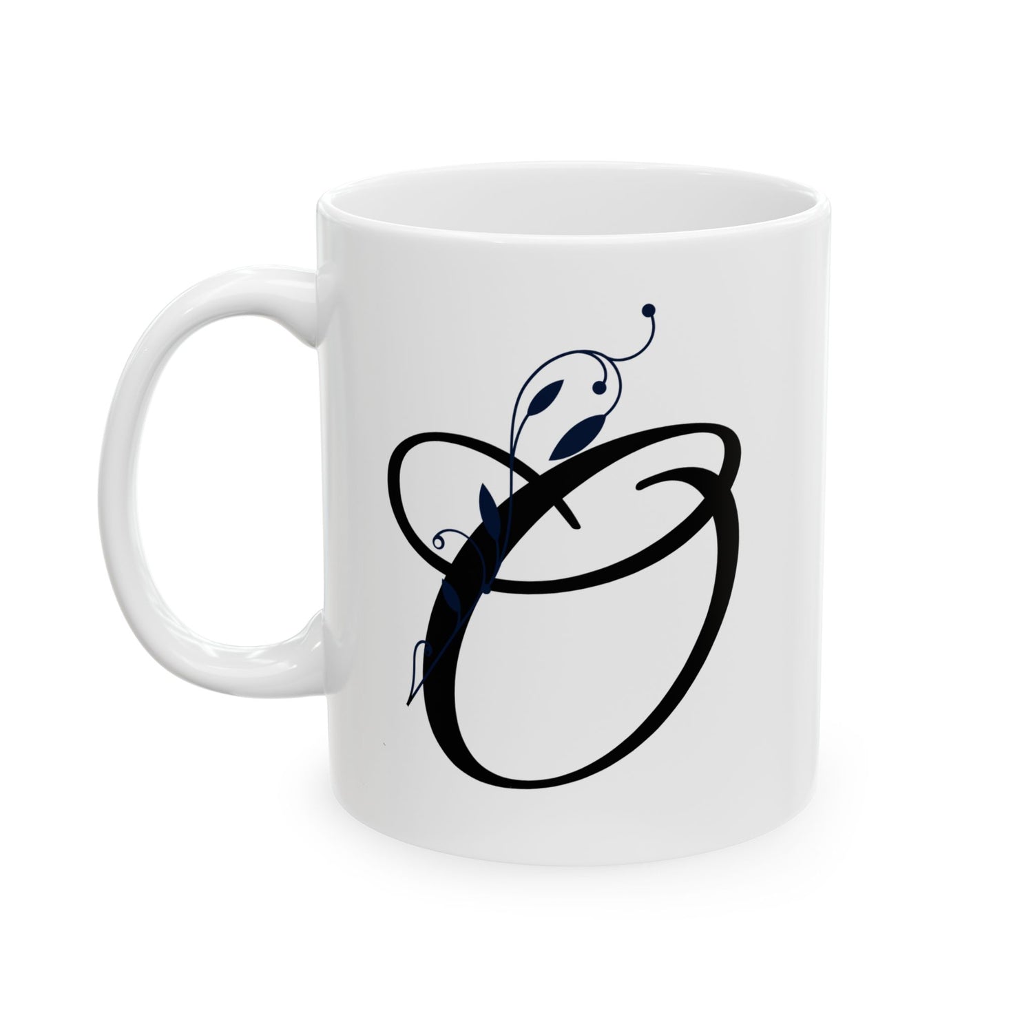 Letter "O" Decorative Monogram Design Coffee Mug