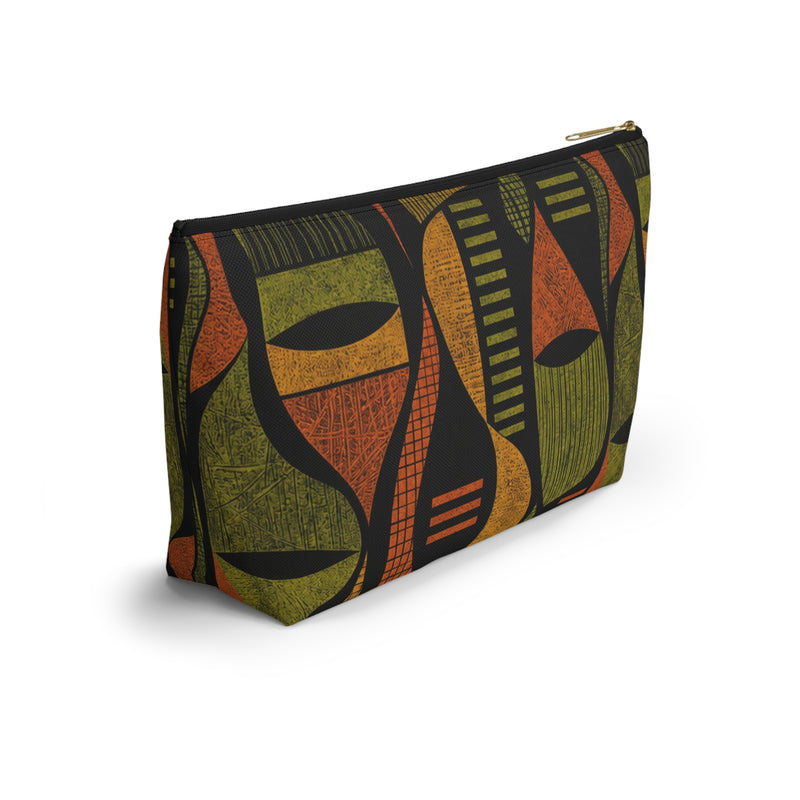 Retro Abstract Geometric Accessory Pouch