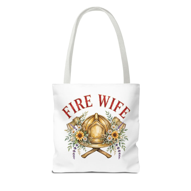 Personalized Fire Wife Tote Bag | Custom Name Firefighter Wife Gift