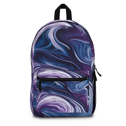 Blue and Purple Marble Swirl Backpack