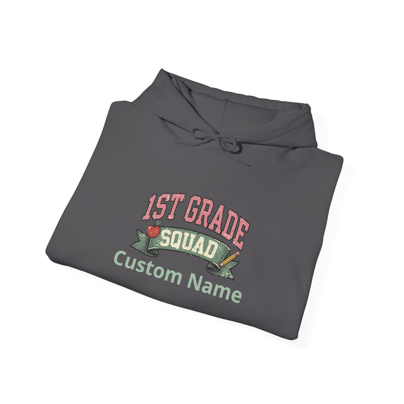 Personalized 1st Grade Squad Hoodie | Custom Name Teacher Gift