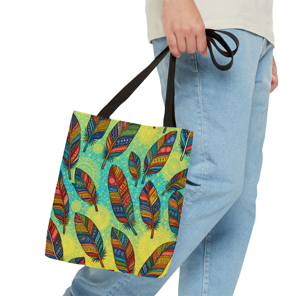 Boho Feathers Tote Bag (AOP)