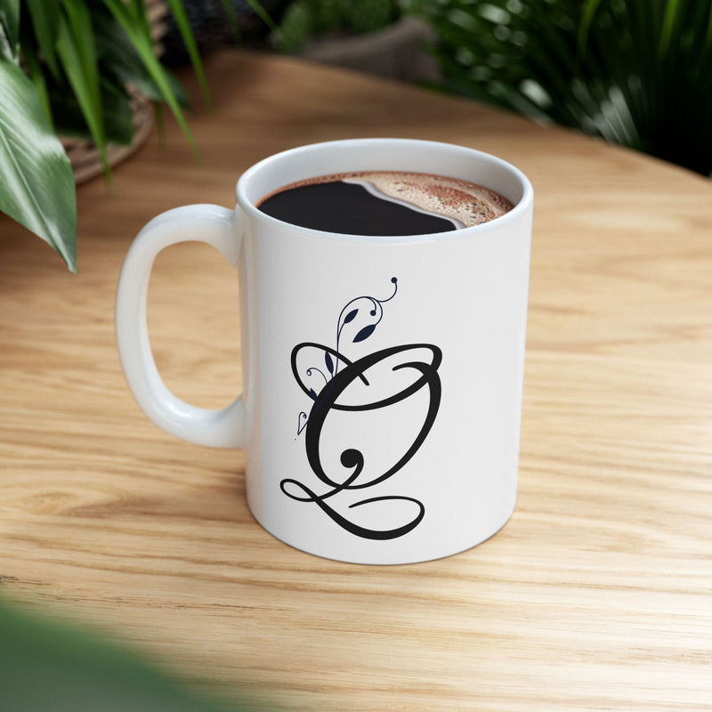 Letter "Q" Decorative Monogram Design Coffee Mug