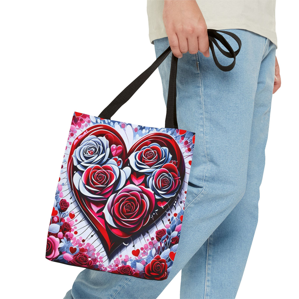 Rose Heart Tote Bag