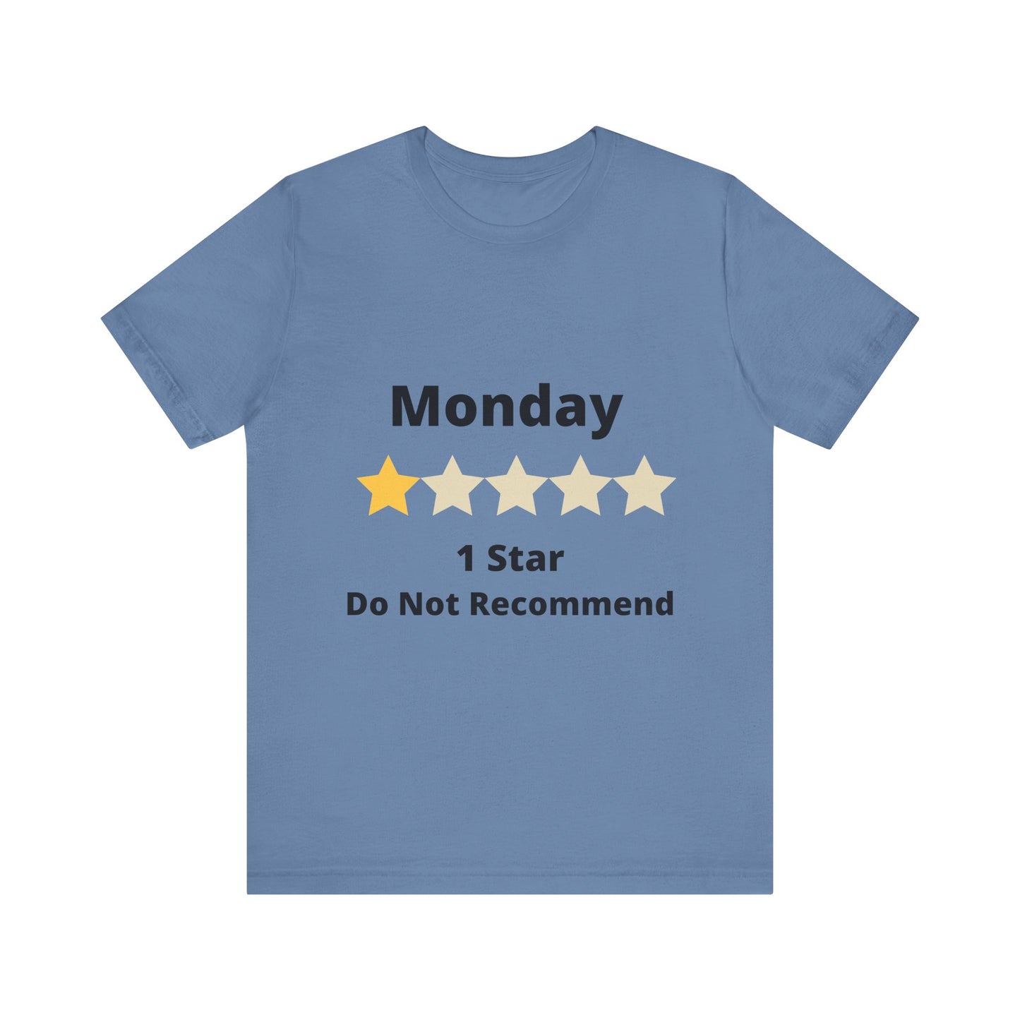 Funny Monday 1 Star Rating - Unisex Jersey Short Sleeve Tee