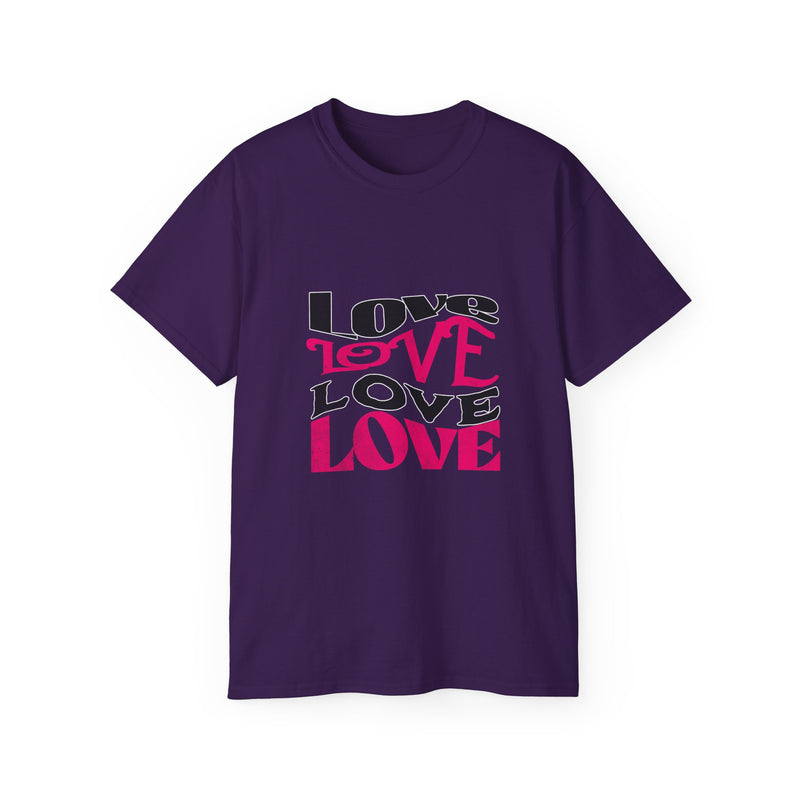 Love Typography T-Shirt - Romantic Unisex Ultra Cotton Tee