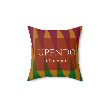 "Utendo (Love)" Spun Polyester Square Pillow