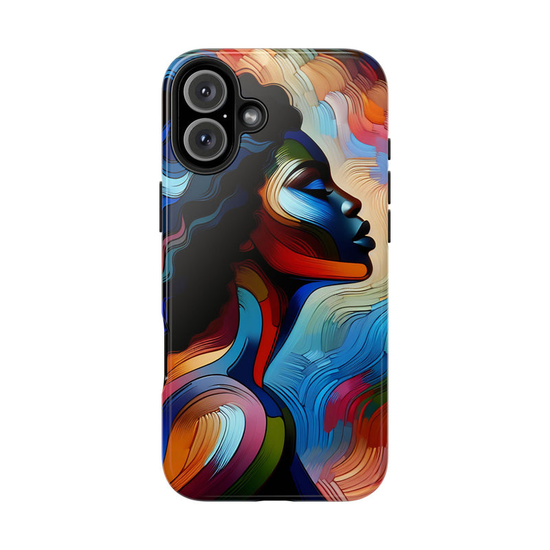 "Sista" Colorful Abstract Art - Tough Phone Cases for iPhone 16