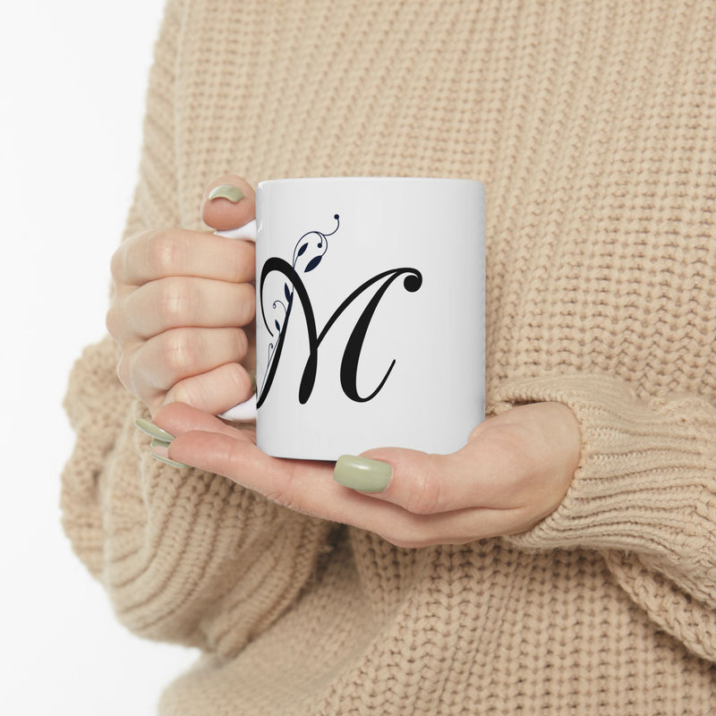 Letter "M" Decorative Monogram Design Coffee Mug
