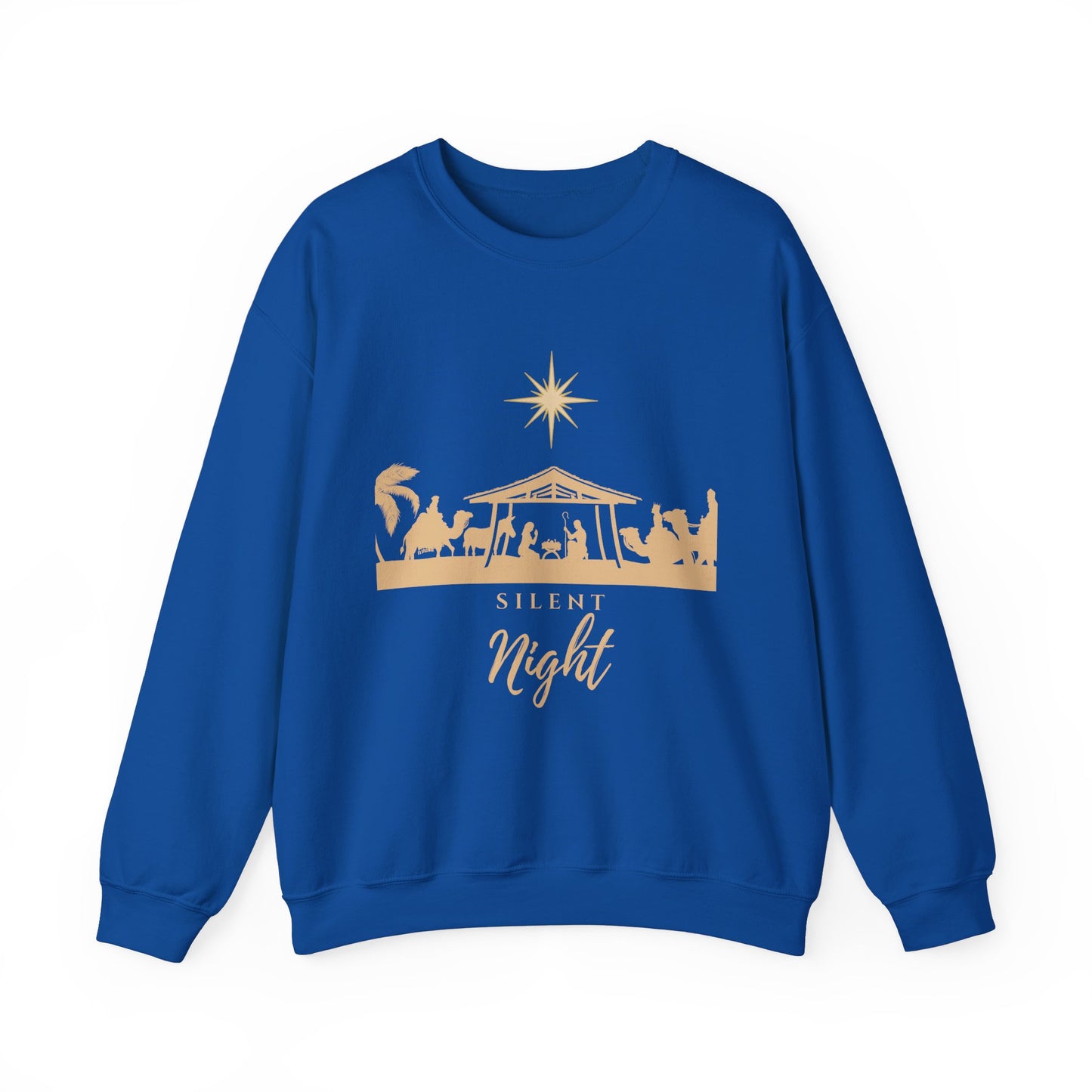 Silent Night - Christmas Nativity Unisex Heavy Blend™ Crewneck Sweatshirt