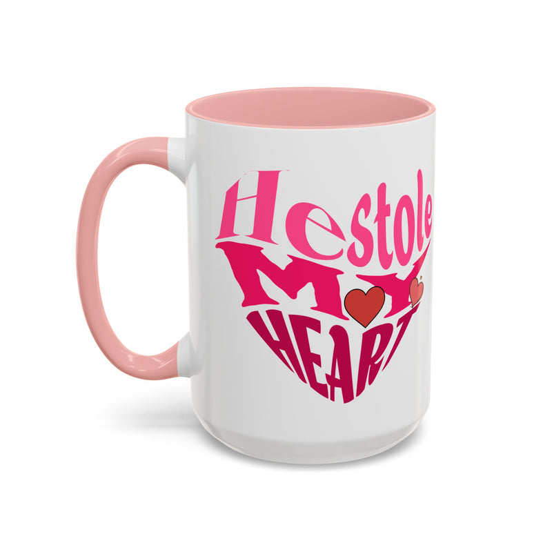 He Stole My Heart - Romantic Accent Coffee Mug (11, 15oz)