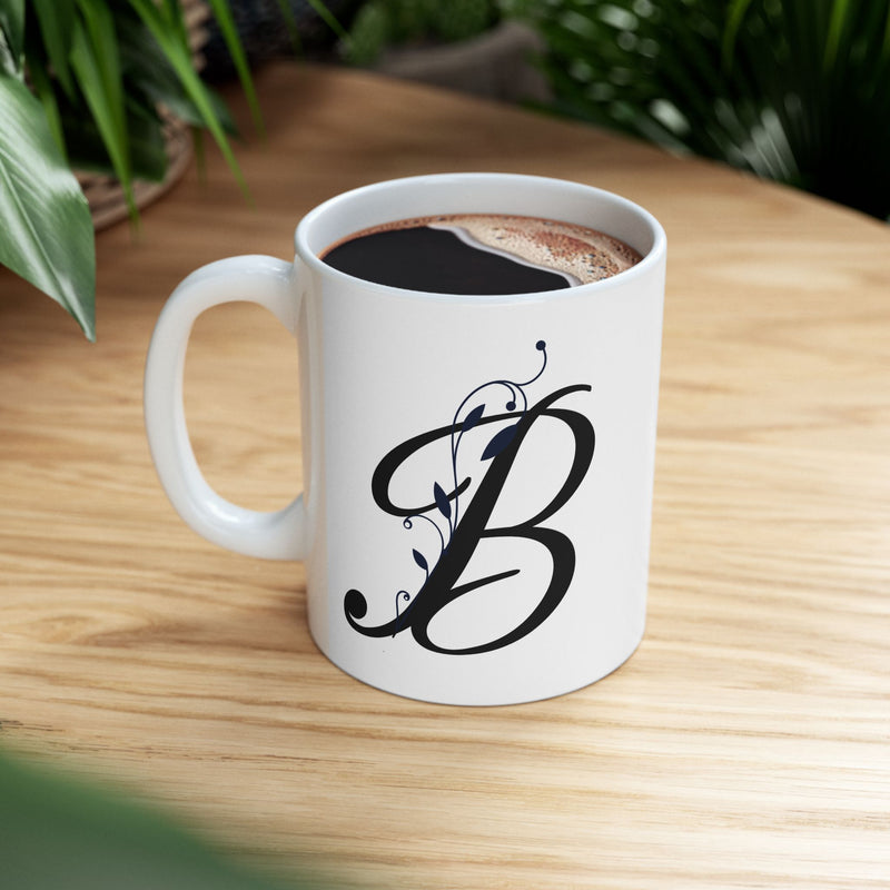 Letter "B" Decorative Monogram Design Coffee Mug