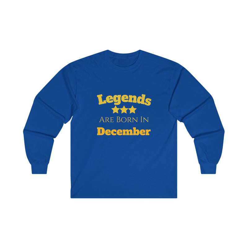 Personalized "Legends are Born in..." Birthday Unisex Ultra Cotton Long Sleeve Tee