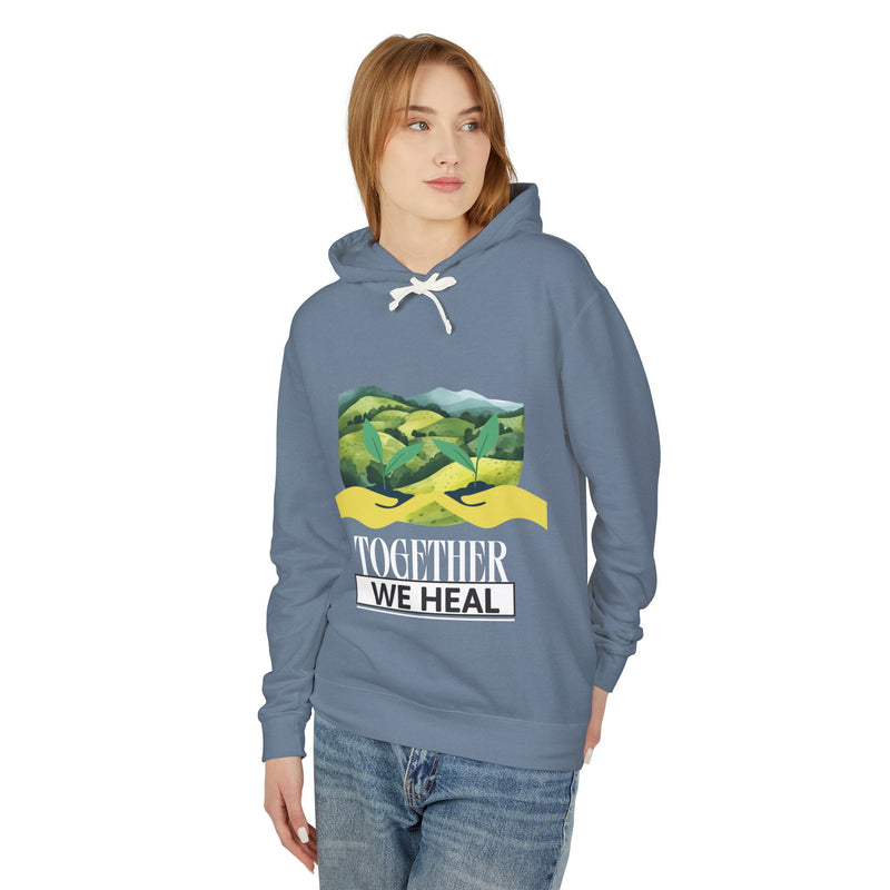 Together We Heal Unisex Lightweight Hooded Sweatshirt
