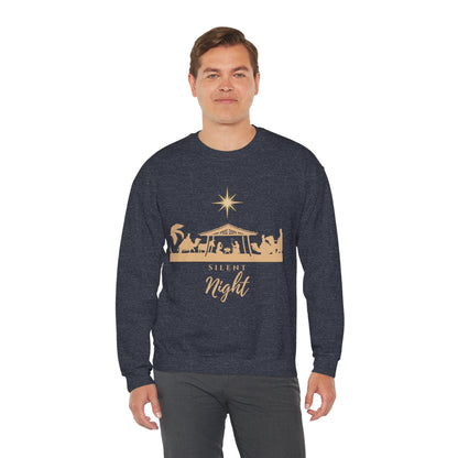 Silent Night - Christmas Nativity Unisex Heavy Blend™ Crewneck Sweatshirt