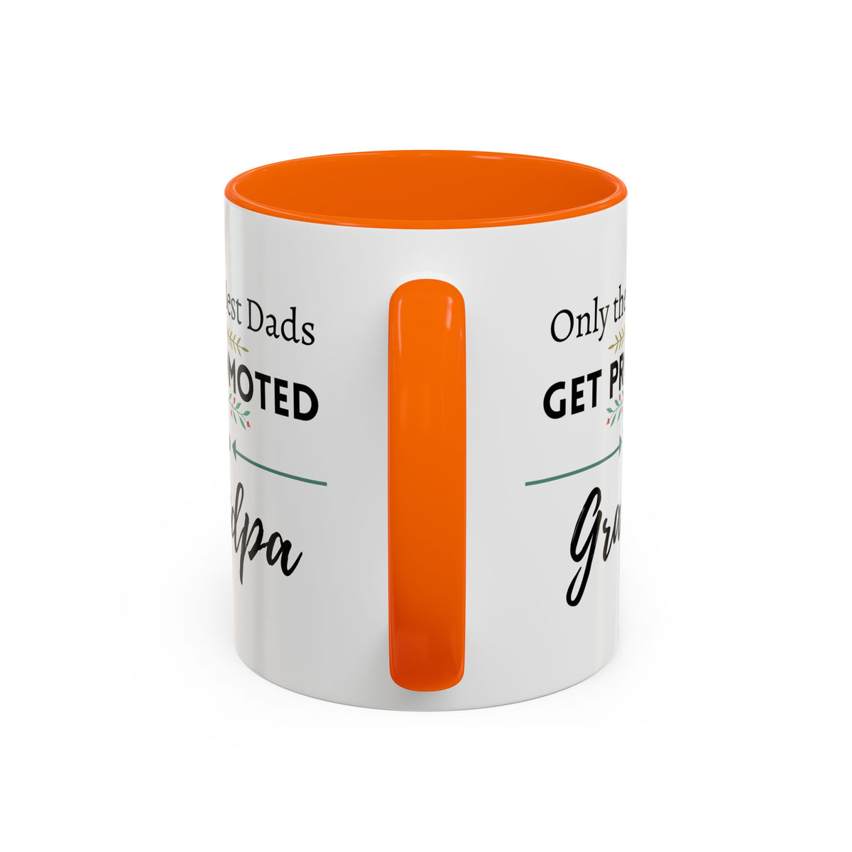 Only the Best Dads Get Promoted to Grandpa Accent Coffee Mug - Grandpa Gift