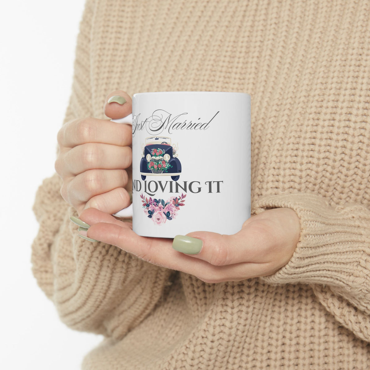 Just Married and Loving It - Romantic Wedding Coffee Mug