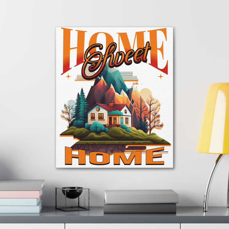 Home Sweet Home Canvas Wall Art Stretched, 0.75"