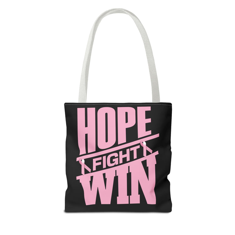 Hope, Fight, Win - Breast Cancer Survivor Tote Bag