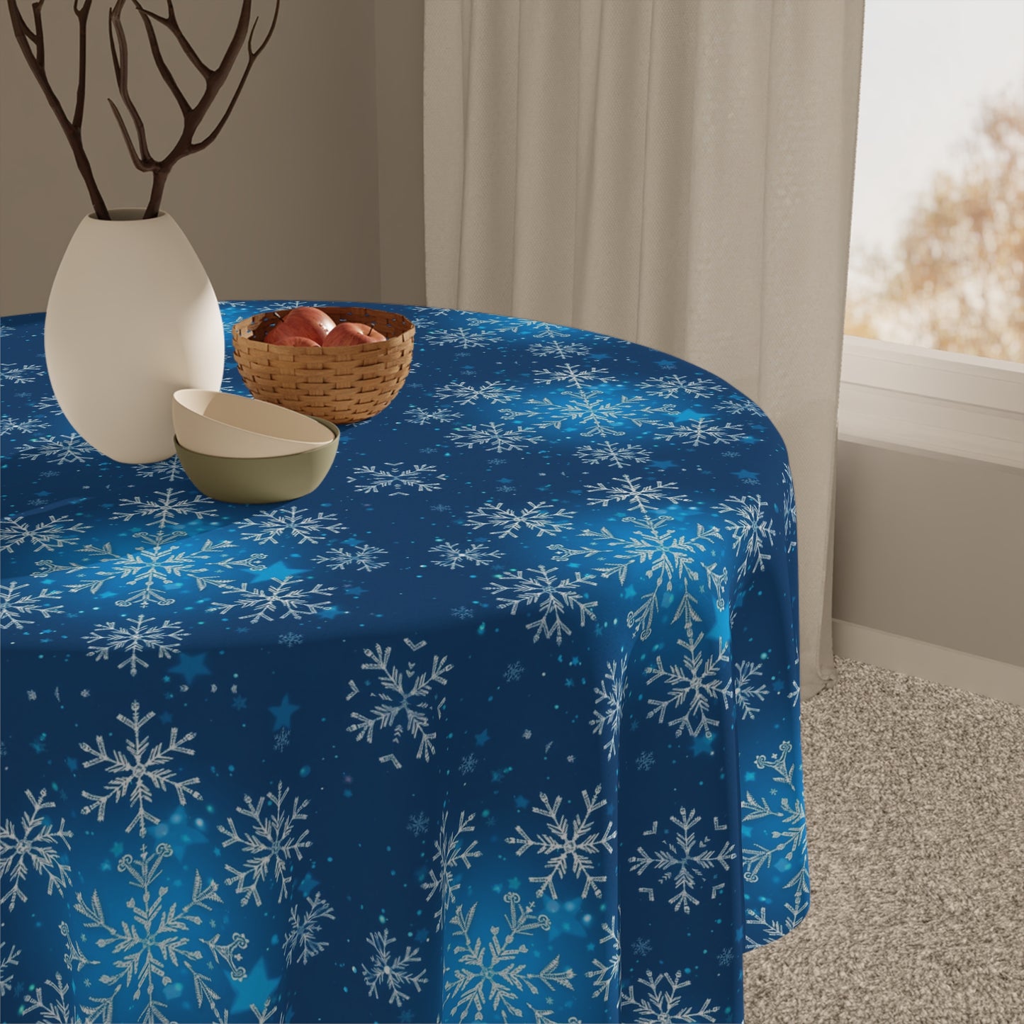 Magical Holiday Snowflake Tablecloth