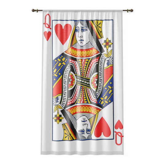 Queen of Hearts Window Curtain (1 Piece)