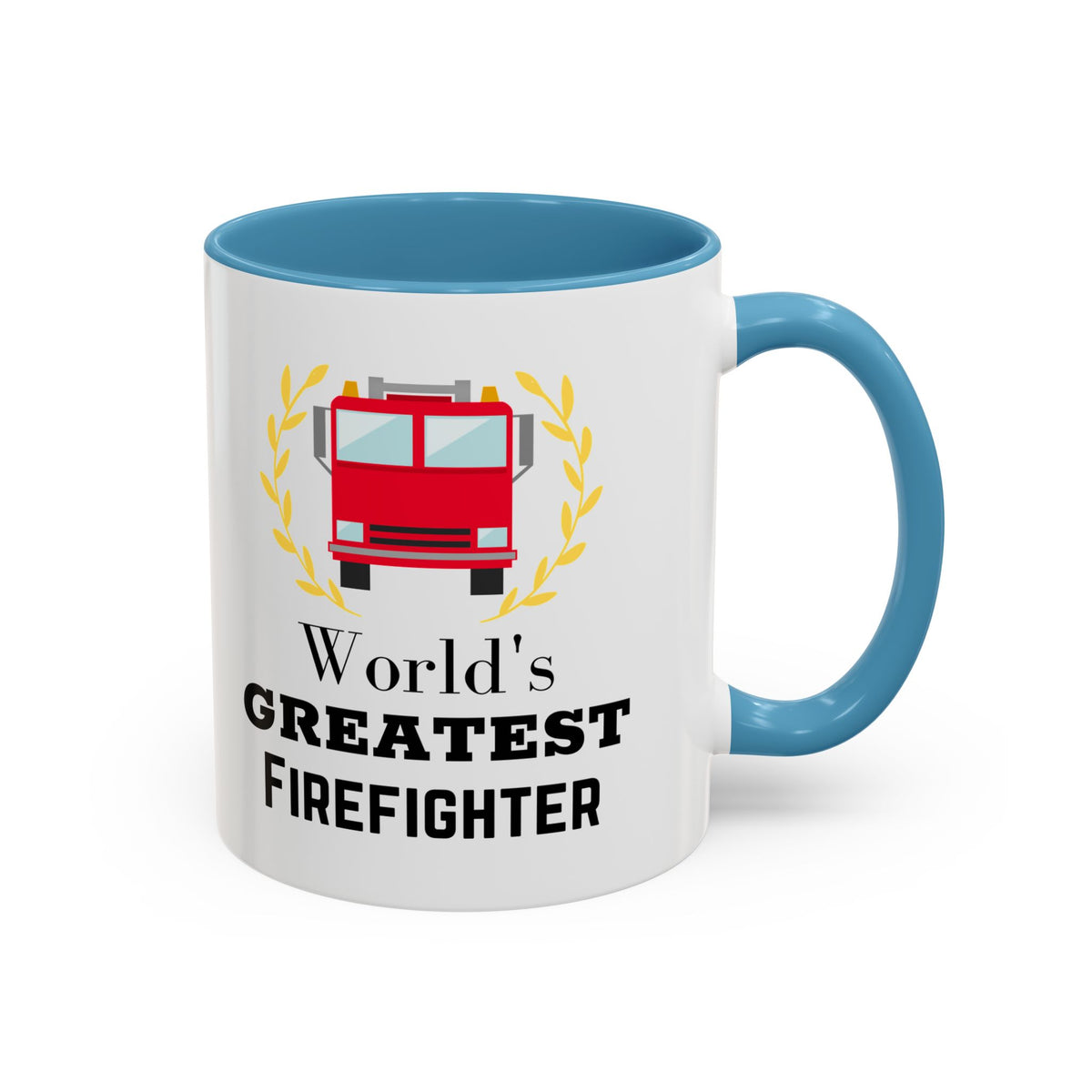 World's Greatest Firefighter Accent Coffee Mug - Firefighter Gift