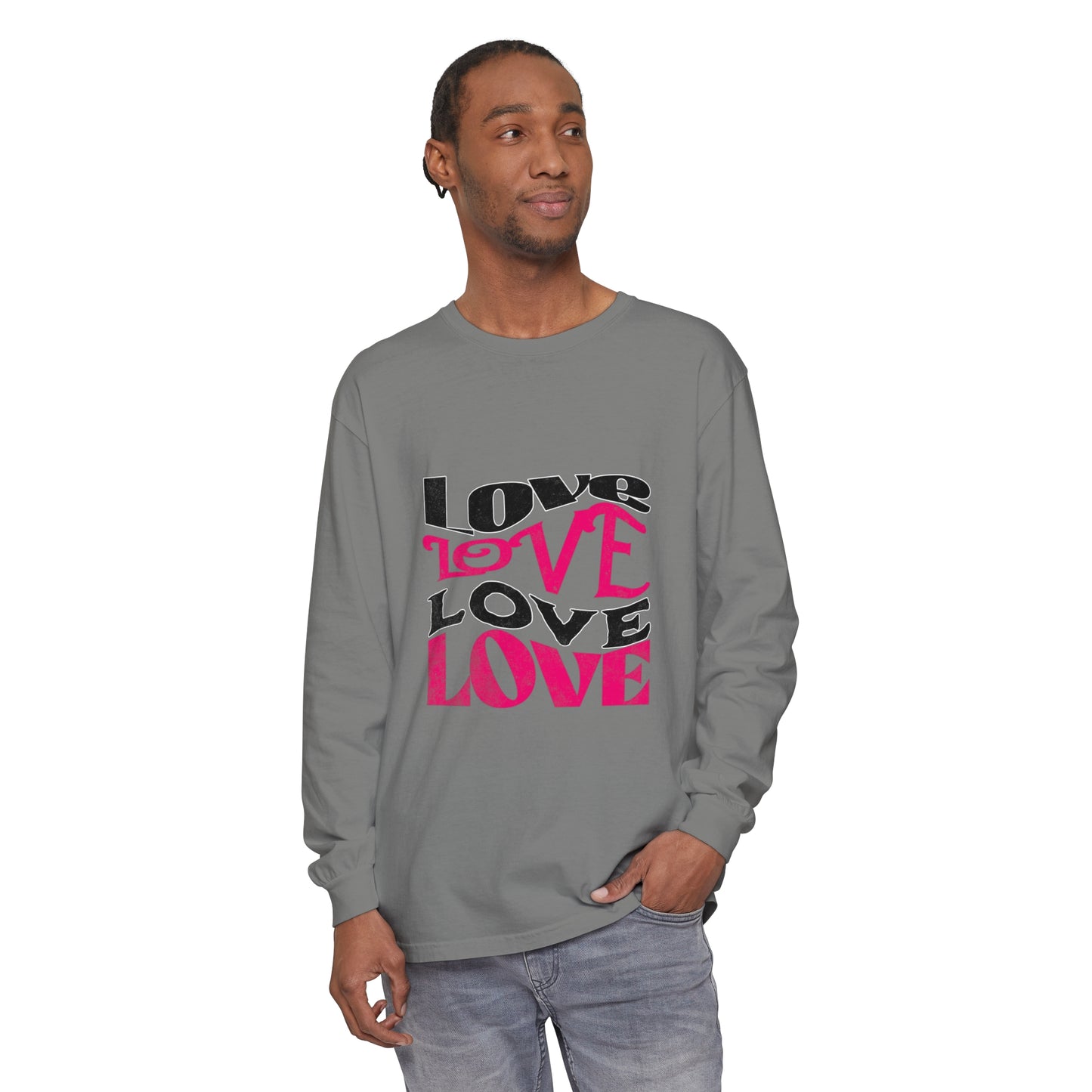 Love Typography - Romantic Long Sleeve T-Shirt