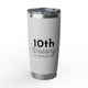 10th Wedding Anniversary Tumbler 20oz - Anniversary Gift for Couples