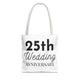 25th Wedding Anniversary Tote Bag - Anniversary Gift for Couples