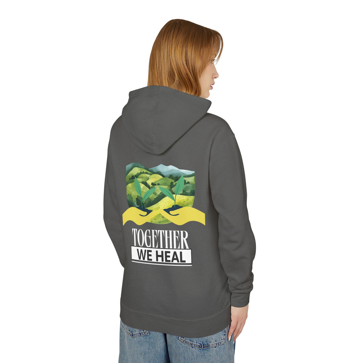 Together We Heal Unisex Lightweight Hooded Sweatshirt