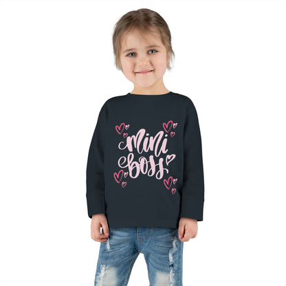 Mini Boss - Girl Toddler Long Sleeve Tee