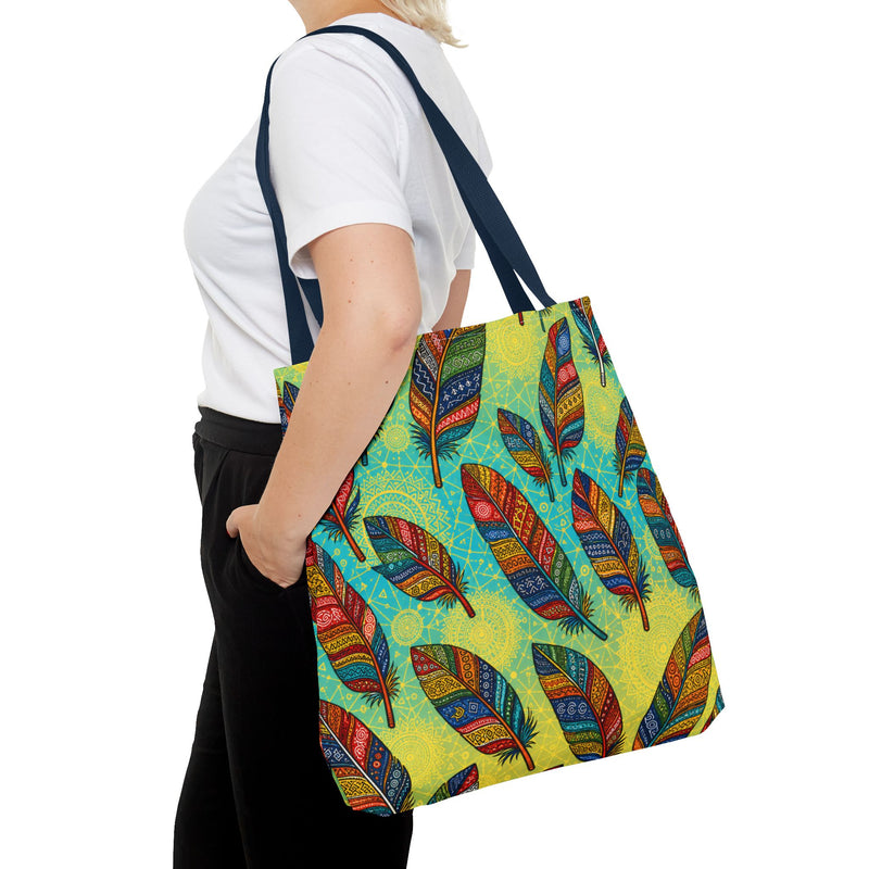 Boho Feathers Tote Bag (AOP)