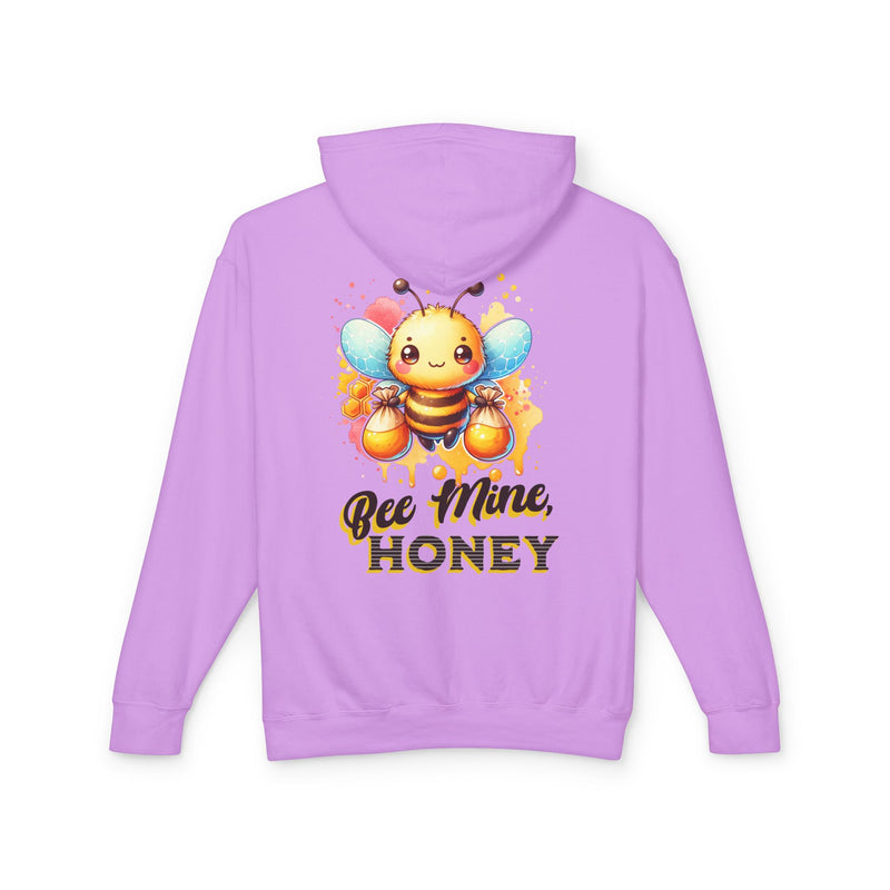 Bee Mine Honey - Romantic Unisex Lightweight Hooded Sweatshirt