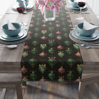 Christmas Ornament Table Runner (Cotton, Poly)