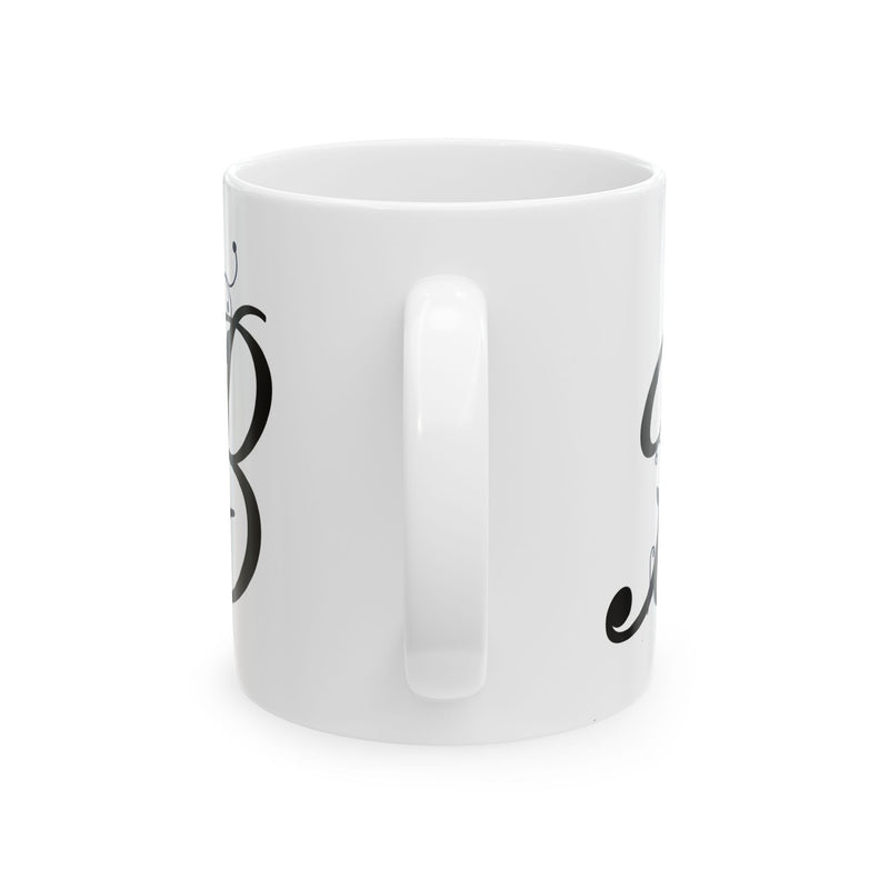 Letter "B" Decorative Monogram Design Coffee Mug