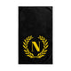 Elegant letter "N" Gold Laurel Monogram Hand Towel